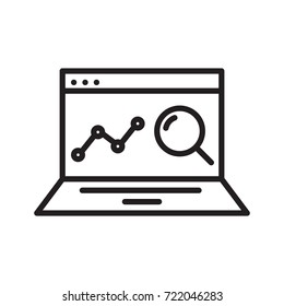 analytics business presentation on computer laptop