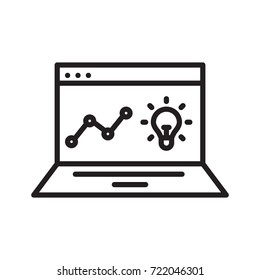 analytics business presentation on computer laptop
