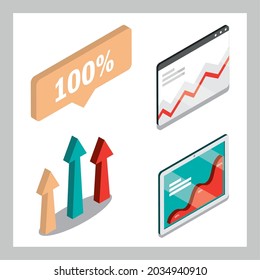 sitio web del diagrama de informes de negocios de análisis