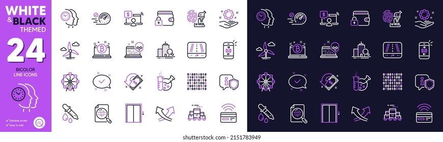 Analytics chart, Chemistry lab and Mail line icons for website, printing. Collection of Time management, Chemistry pipette, Contactless payment icons. Lift, Fingerprint research. Vector