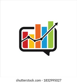 analytics chart diagram vector logo design template