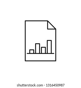analytics chart graphic outline icon. Signs and symbols can be used for web, logo, mobile app, UI, UX