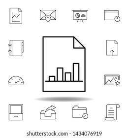 analytics chart graphic outline icon. Detailed set of unigrid multimedia illustrations icons. Can be used for web, logo, mobile app, UI, UX