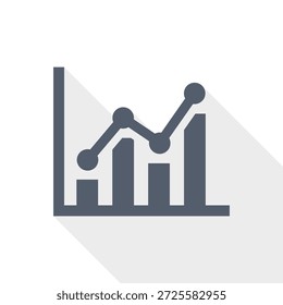Symbol für Analysetabelle, das Wachstum, Statistiken und Geschäftsleistung anzeigt