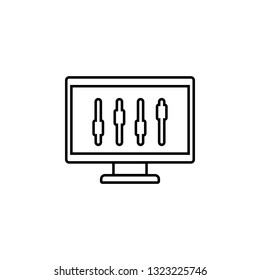 analytics, chart icon. Simple thin line, outline vector element of Business icons set for UI and UX, website or mobile application