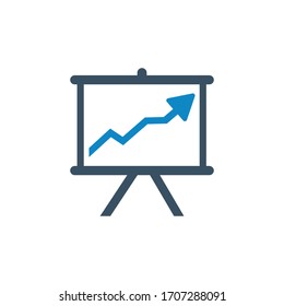 Analytics, chart icon (vector illustration)