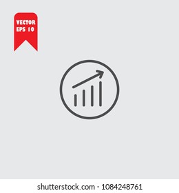 Analytics chart line icon vector