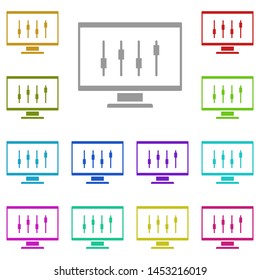analytics, chart multi color icon. Simple glyph, flat illustration of Business global icons for UI and UX, website or mobile application