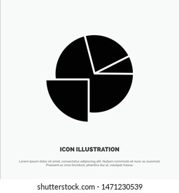 Analytics, Chart, Pie, Graph solid Glyph Icon vector. Vector Icon Template background