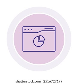  Analytics  circle icon , vector, pixel perfect, illustrator file 