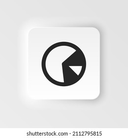 Analytics, circle vector icon. Simple element neumorphic style illustration Analytics, circle vector icon. Material concept vector illustration.