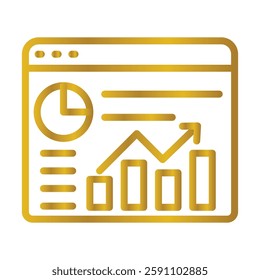 Analytics    Color gradient illustration vector icon which can easily modify or edit 