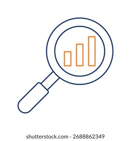 Analytics Colored Line Icon Vector Illustration