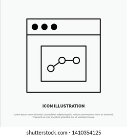 Analytics, Communication, Interface, User Line Icon Vector