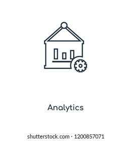 Analytics concept line icon. Linear Analytics concept outline symbol design. This simple element illustration can be used for web and mobile UI/UX.