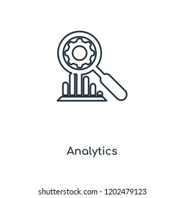 Analytics concept line icon. Linear Analytics concept outline symbol design. This simple element illustration can be used for web and mobile UI/UX.