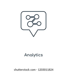 Analytics concept line icon. Linear Analytics concept outline symbol design. This simple element illustration can be used for web and mobile UI/UX.