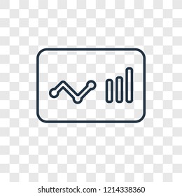 Analytics concept vector linear icon isolated on transparent background, Analytics concept transparency concept in outline style
