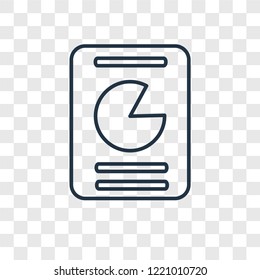 Analytics concept vector linear icon isolated on transparent background, Analytics concept transparency concept in outline style