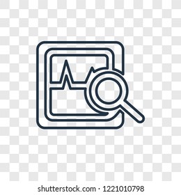 Analytics concept vector linear icon isolated on transparent background, Analytics concept transparency concept in outline style