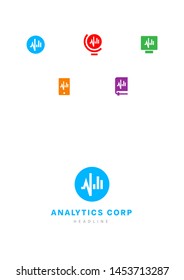 Analytics corp company logo template.