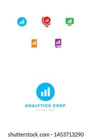 Analytics corp company logo template.