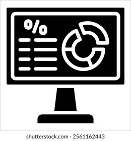 Analytics Dashboard Icon Element For Design