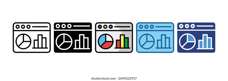 Analytics Dashboard Icon Element For Design