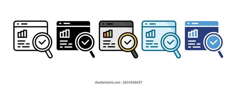 Analytics Dashboard Icon Set Multiple Style Collection