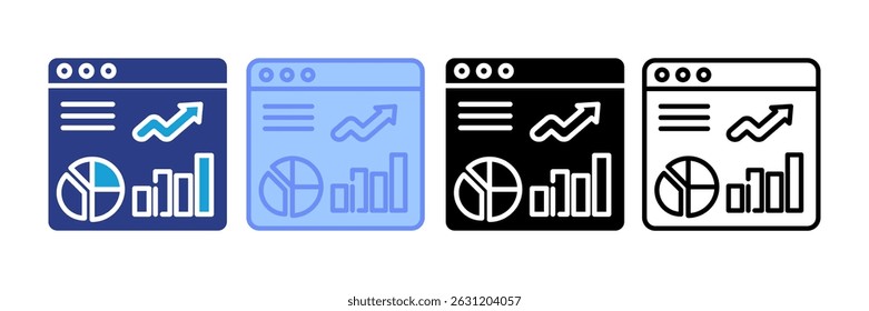 Analytics Dashboard Icon Set Multiple Style Collection