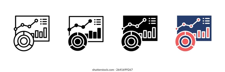 Analytics Dashboard icon sheet multiple style collection
