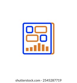 Ícone de linha do painel de análise. sinal de estilo linear para conceito móvel e design da Web. Ícone de vetor de contorno.