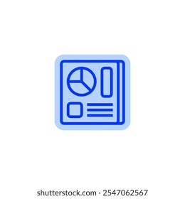 Analytics dashboard line icon. linear style sign for mobile concept and web design. Outline vector icon.