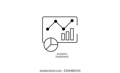 Analytics Dashboard Marketing Data Vector Icon