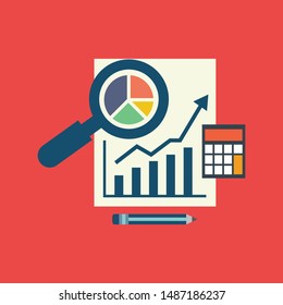 
Analytics data research icon vector-illustration