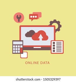 Analytics data research icon vector-illustration