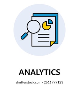 Analytics Data Visualization Report Vector Icon design