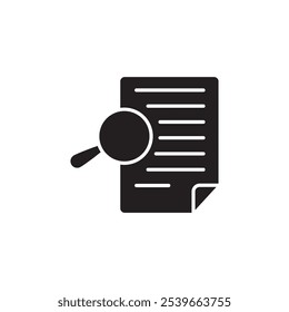 Analytics document vector icon. Paper document filled flat sign on white background..eps