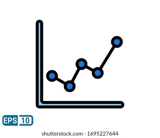 Analytics filled line style icon, design template vector isolated illustration on white background. EPS 10