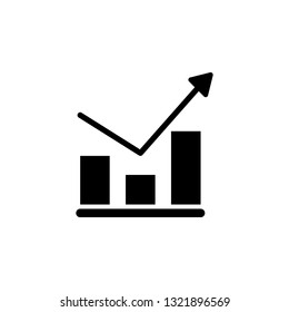 Analytics finance chart, graph, growth icon. Signs and symbols can be used for web, logo, mobile app, UI, UX