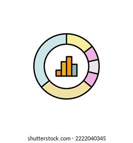 Analytics finance chart outline icon. Element of finance illustration icon. signs, symbols can be used for web, logo, mobile app, UI, UX