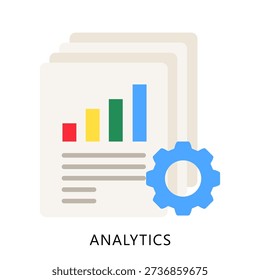 Analytics Flat Color Icon, Mini Illustration For Modern Concept, Ui, Ux Web And App Development. Related To Seo And Online Marketing.