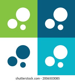 Analítico Plano cuatro colores conjunto mínimo de iconos