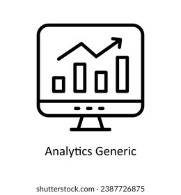 Analytics Generic vector  outline Design illustration. Symbol on White background EPS 10 File