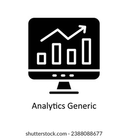 Analytics Generic vector  Solid Design illustration. Symbol on White background EPS 10 File