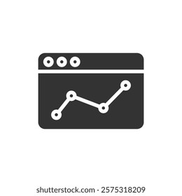 Analytics glyph icon. Vector illustration