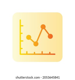icono de gradiente de análisis aislado en fondo blanco
