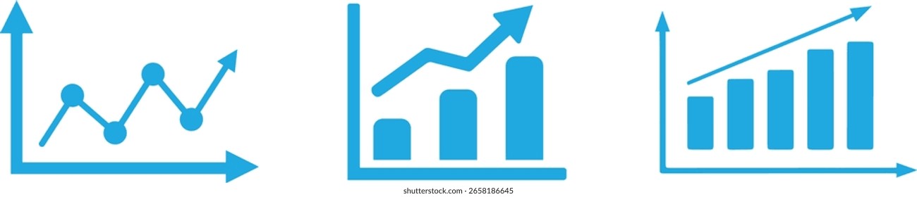 gráfico analítico, barra do gráfico de crescimento, estatísticas, ilustração de arte vetorial do histograma