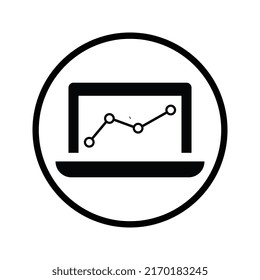 Analytics, graph icon. Black Vector Design.