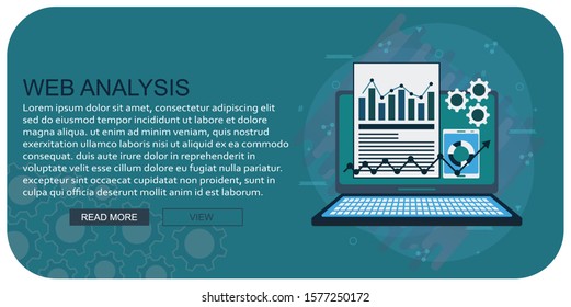 Analytics graph and seo business